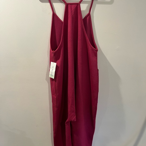 Altar'd State Raspberry Textured Strappy Jumpsuit - Picture 2 of 3
